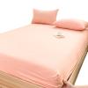 FCLDESHOP Snug Fit Mattress Protector,Pure Cotton Solid Color Deep Pocket Mattress Protector, Bedroom Hotel Washed Cotton Mattress Bag Pillowcase,Blue 2,150 * 200cm (3pcs) view 2