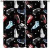 Retro Basketball Shoes Curtains, Colorful Sneakers Sports Theme Teen Boys Bedroom Living Room Window Treatments Drapes 72x63in view 1