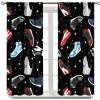Retro Basketball Shoes Curtains, Colorful Sneakers Sports Theme Teen Boys Bedroom Living Room Window Treatments Drapes 72x63in view 3