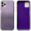 KAVJU for Apple iPhone 11 Back Phone Cover, Fully Wrapped Gradient Purple Leather Flocking Lining Phone Case [Screen & Camera Protection] view 2