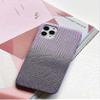 KAVJU for Apple iPhone 11 Back Phone Cover, Fully Wrapped Gradient Purple Leather Flocking Lining Phone Case [Screen & Camera Protection] view 3