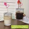 6Pcs Straw Covers, Silicone Straw Tip Covers, Silicone Straw Lid, Splash Proof Straw Toppers, Reusable Drinking Dust Proof Straw Tip Covers for 7-8 mm Straws view 2