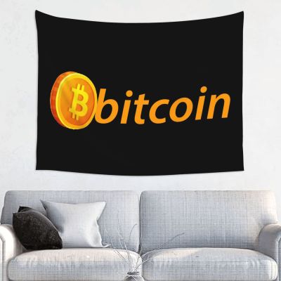 Rqwaaed Bitcoin Logo Bitcoin Sign Tapestry Perfectly Embellishes The Wall 29x37in