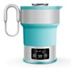 FairUo Kettles, 0.6L Portable Kettle for Travel, Collapsible Travel Kettle Bpa-Free, Mini Kettles, Foldable - 100~240V, Touch Screen Temperature Control, Led Display, Auto Shut off/Blue/18*15*20Cm view 1