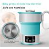 FairUo Kettles, 0.6L Portable Kettle for Travel, Collapsible Travel Kettle Bpa-Free, Mini Kettles, Foldable - 100~240V, Touch Screen Temperature Control, Led Display, Auto Shut off/Blue/18*15*20Cm view 3