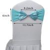 SENQIAN Pack of 10 Aqua Blue Bow Chair Sashes Spandex Stretch Chair Bands Elastic Chair Ties for Romantic Wedding Party Birthday Reception Hotel Banquet Chair Cover Decoration view 2