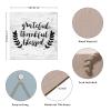 Decorative Wooden Sign Grateful Thankful Blessed Motivational Wood Plank Hanging Plaque with Sayings Quote Wooden Wall Hanging Door Sign Farmhouse Wall Decor for Porch Kitchen 12in view 2