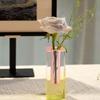 HLYU 5 Pcs Acrylic Vase Set, Bud Vase for Centerpieces, Maximalist Decor Cute Flowers Vases for Modern Home, Office, Bedroom, Living Room, Dining Table (Pink, Purple, Green, Blue, Yellow) view 4