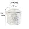 Daszui Marble Butter Can,Counter Top Natural White Marble Butter Storage Tank With Waterline,French Butter Jars,For The Storage of Kitchenware. view 2