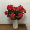 Silk Artificial Fake Geraniums Flowers Bush Realistic for Outdoor Planters, Cemetery Graves & Memorials- Arrangements (4, Red) view 4