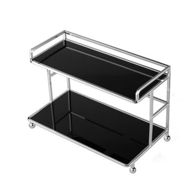 Bathroom Organizer Countertop, 2-Tier Standing Bathroom Counter Organizer Kitchen Spice Rack Cosmetic Organizer, Countertop Storage Shelf for Bathroom, Kitchen, Living Room, Bedroom, Dressing Table (
