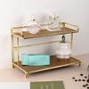 Bathroom Organizer Countertop, 2-Tier Standing Bathroom Counter Organizer Kitchen Spice Rack Cosmetic Organizer, Countertop Storage Shelf for Bathroom, Kitchen, Living Room, Bedroom, Dressing Table ( view 2