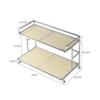 Bathroom Organizer Countertop, 2-Tier Standing Bathroom Counter Organizer Kitchen Spice Rack Cosmetic Organizer, Countertop Storage Shelf for Bathroom, Kitchen, Living Room, Bedroom, Dressing Table ( view 3