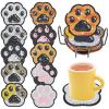 BPILOT 10 Pieces Paw Diamond Painting Coaster kit, DIY Diamond dot Art Wood Coaster, Paw Diamond Painting Coaster with Stand, Suitable for Adult Beginner and Kids Art Craft Supplies Gifts view 1