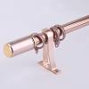 Surprecision Curtain Rods for Windows 2 Pcs Aluminum Thickness 1.3mm Heavy Duty Extension Curtain Rod Anti-noise Decorative Curtain Rod Set for Living room, Bedroom, Bathroom (2.6m/8.53ft, Rose Gold) view 1