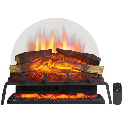 LegendFlame 25" W Free Standing Electric Fireplace Log Set (EF484), Fireplace Insert, Heater 750W/1500W, Crackling Sound, Remote Control