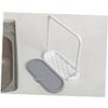 YARNOW Rag Rack Plastic Countertop Organizer Removable Dishcloth Sponge Drying Stand Side Spout for Easy Drainage Beige Kitchen Towel Holder for Mess Drying view 3