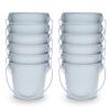 3.1" Galvanized Mini Tin Buckets  12Pcs White Metal Buckets with Handle, Ideal for Party Favors, Bridal Shower and Craft Projects (White, 3.1") view 1