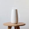 HASMI Dry Flower Arrangement Simple and Modern White Ceramic Vase with Bump Texture Nordic Style Dining Table Bedroom Vase with Dried Flowers and Floral Decoration Flower Vase view 2