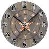 COCOKEN Western Texas Star Wall Clock Texas 15 Inch Large Wall Clocks Battery Operated Silent Farmhouse Wall Decor for Kitchen Living Room Bedroom Classroom view 1