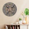 COCOKEN Western Texas Star Wall Clock Texas 15 Inch Large Wall Clocks Battery Operated Silent Farmhouse Wall Decor for Kitchen Living Room Bedroom Classroom view 4
