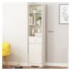Bookshelf Landing Simple Storage Narrow Slit Small Bookcase, Simple Locker Shelf for Living Room Bedroom MINGPING (Color : 40x24x160cm White) view 1