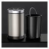 HASMI Garbage Can Smart Induction Trash Can Household Waterproof Trash Can with Lid for Kitchen and Bathroom Stainless Steel Living Room Automatic Touchless Trash Can Trash Bin (Size : 8L) view 1