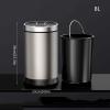 HASMI Garbage Can Smart Induction Trash Can Household Waterproof Trash Can with Lid for Kitchen and Bathroom Stainless Steel Living Room Automatic Touchless Trash Can Trash Bin (Size : 8L) view 2