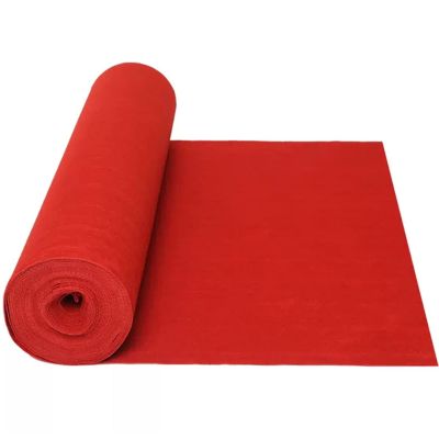 Red Carpet Runner 2mm Thickness Polyester Wedding Aisle Runner, Outdoor Event Rug Non Slip Bridal Runway Rugs for Weddings Party Church Runner Decoration (Size : 1.2x30m)