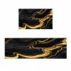 Kewadony 2 Piece Kitchen Rugs Set, Black Gold Marble Kitchen Rugs and Mats Non Skid Washable, Ink Modern Abstract Art Absorbent Floor Mat for Sink/Hallway/Laundry, 23.6"x35.4"+23.6"x70.9" view 1