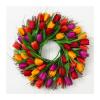 TEMKIN Simulation Tulip Wreath Home Decoration Wreath Door Hanging Holiday Decoration Rattan Ring Wall Hanging view 3