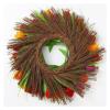 TEMKIN Simulation Tulip Wreath Home Decoration Wreath Door Hanging Holiday Decoration Rattan Ring Wall Hanging view 4