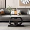 Side Table Coffee Table with Metal Base for Living Room,Oval Center Table, Sturdy Modern Tea Table, Sofa Cocktail Table for Kitchen,Balcony,Office ,Meeting Room, Easy Assembly Coffee Table for Living view 2