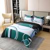 100% Cotton Modern Green Blue Full Duvet Cover Circles Swirls Bedding Sets Room Decor Abstract Black White Square Bed Sets Geometric Stripe Quilt Cover Modern Creative Texture Bedspread Cover view 2