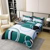 100% Cotton Modern Green Blue Full Duvet Cover Circles Swirls Bedding Sets Room Decor Abstract Black White Square Bed Sets Geometric Stripe Quilt Cover Modern Creative Texture Bedspread Cover view 3