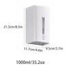 SUREK Wall Mounted Soap Dispenser Automatic Sensing Liquid Dispenser White Plastic Refillable Bath Container 1000ml/35.2oz view 2