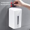 SUREK Wall Mounted Soap Dispenser Automatic Sensing Liquid Dispenser White Plastic Refillable Bath Container 1000ml/35.2oz view 3