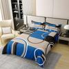 100% Cotton Modern Circles Swirls Comforter Cover King Geometric Spiral Square Bedding Set Blue Black Grey Duvet Cover Abstract Gromment Plaid Bed Sets Chic Graphic Texture Artwork Quilt Cover, 3Pcs view 3