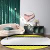 Round Area Rugs 3.3 FT Diameter for Kids Room Vellow Honeycomb Stripes Polka Dot Patterr Decorative Rug Carpet Floor Mat Yoga Mat for Boys Girls Playroom Home Decor view 3