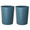 Plastic Small Bathroom Trash Can Wastebasket Garbage, Bluish Green, 2 Pack view 1