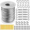 EactEl Coated Soft Steel Wire Rope Steel PVC Coated Stainless Steel Clothesline 30m Transparent Hook Diameter 2mm Kit Wire Rope view 3