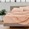 100% Egyptian Cotton 800 Thread Coun 3 Piece Fitted Sheet Set Twin Size 15" Deep Pocket Sheet Premium Hotel Quality Fitted Sheet Luxury Long Staple Super Softest - Blush Solid view 3
