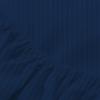100% Egyptian Cotton 800 Thread Coun 3 Piece Fitted Sheet Set Queen Size 15" Deep Pocket Sheet Premium Hotel Quality Fitted Sheet Luxury Long Staple Super Softest - Navy Blue Stripe view 4