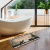 GIXKOXE Rustic Cabin Bath Mat Bear Deer Forest Print Country Farmhouse Wooden Board Retro Lodge Hunting Camping Bathroom Rugs view 2