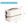 Electric Lunch Box, Warm Lunch Box for Adults, Portable Food Warmer for Car/truck/home Self-heating Box with 304 Stainless Steel Container, Plug In Lunch Box (White,M) view 2