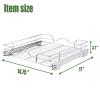 OCG Pull Out Cabinet Organizer (14.75" W x 17" D), Pull out Drawers, Cabinet Pull Out Shelves for Base Cabinet Organization in Kitchen Bathroom Pantry, Bottom Mount, Chrome Finish view 2