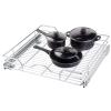 OCG Pull Out Cabinet Organizer (14.75" W x 17" D), Pull out Drawers, Cabinet Pull Out Shelves for Base Cabinet Organization in Kitchen Bathroom Pantry, Bottom Mount, Chrome Finish view 3