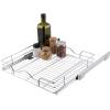 OCG Pull Out Cabinet Organizer (14.75" W x 17" D), Pull out Drawers, Cabinet Pull Out Shelves for Base Cabinet Organization in Kitchen Bathroom Pantry, Bottom Mount, Chrome Finish view 4