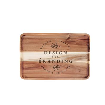 Muka Custom Steak Board Household Wooden Plate Acacia Wood, 11 13/16 x 7 7/8 x 5/8 Inch, Laser Engraved-11 13/16 x 7 7/8inch