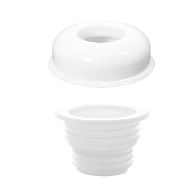 Qrity Drain Pipe Seal Deodorant, Drain Pipe Seal Hose Silicone Plug, Kitchen Pipe Sewer Seal Ring, with Decorative Cover, Suitable for use with 50mm PVC Downpipes